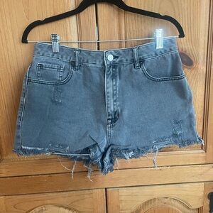 PacSun Black High Rise Festival Denim Women Shorts